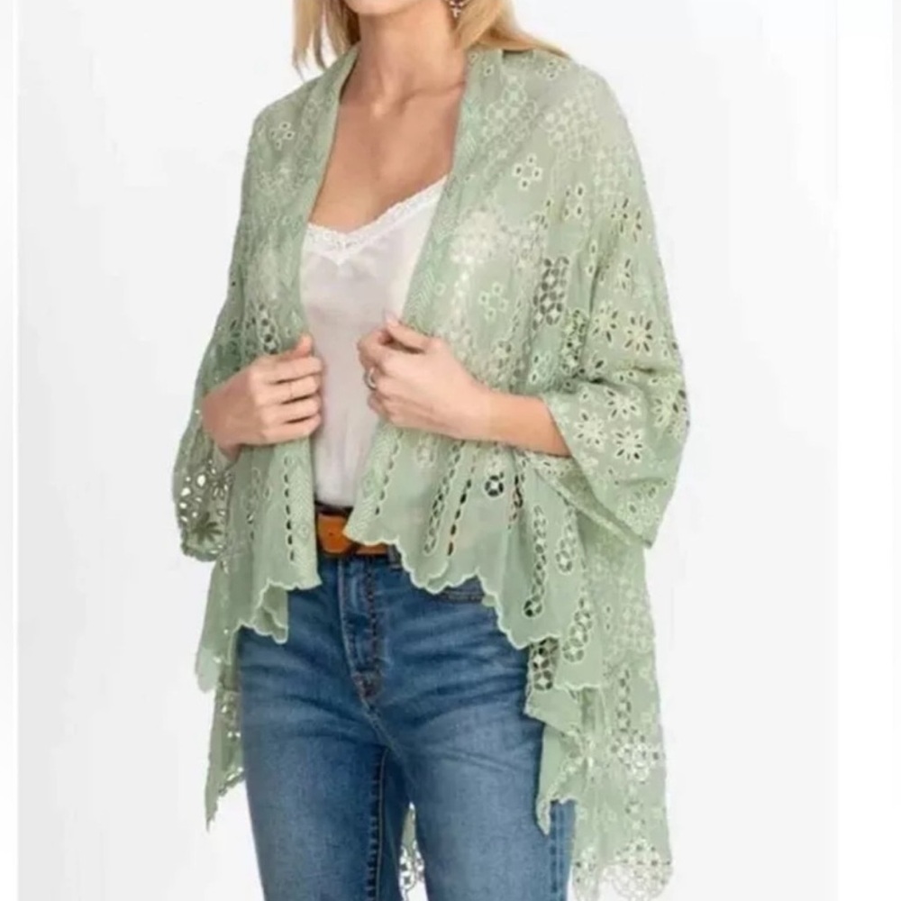 Johnny Was | Sage Tea Baez Salacia Kimono - Size M